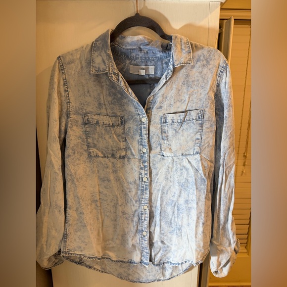 Thread + Supply Tencel Acid Wash Button Down Shirt Size Medium! - Picture 1 of 4